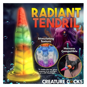 DILDO LUMINOCTOPUS GLOW-IN-THE-DARK